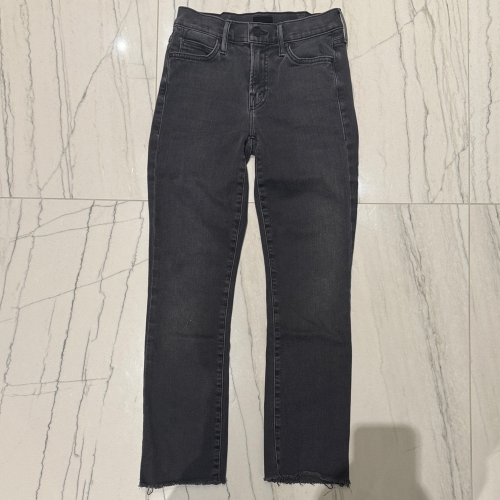 MOTHER - Luxury Women's Cool Dark Gray Straight Leg Jeans - US 24 (Brand New)